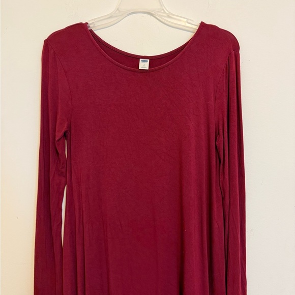 2/$15 Old Navy - Deep Red/Wine Long Sleeve Dress - Picture 3 of 7